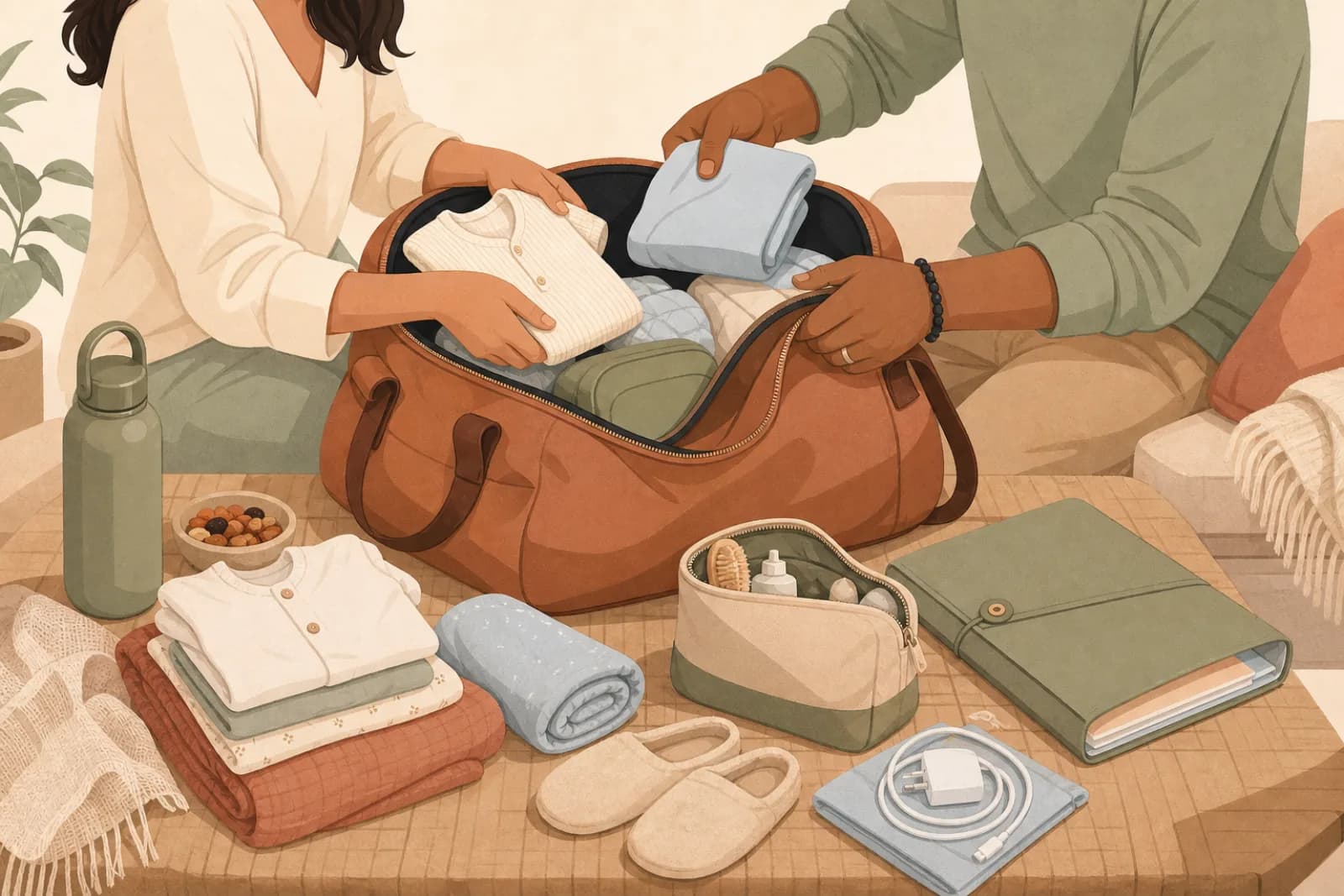 Illustration for Hospital Bag Checklist: What You Actually Need for Birth
